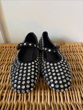 Mary Jane Flats With Studs
